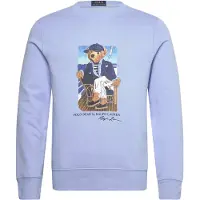 Ralph Lauren for man. 710B18538001 Fleece sweatshirt with blue Polo Bear (L), Casual, Cotton, Long sleeve
