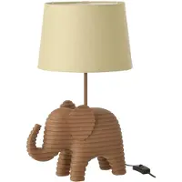 J-Line Table Lamp Striped Polyresin Brown - Brown - ONE SIZE