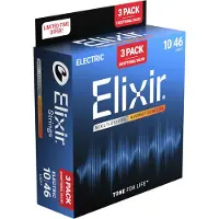 Elixir 16567 - Nikkelipinnoitettu teräs - Sähkökielet - Nanoweb - Light (10-46) - 3 PACK