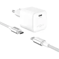 FIXED Mini GaN Wall Charger 65W (Incl. 2m USB-C/C Cable) - White