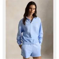 Ralph Lauren Lightweight Fleece Long-Sleeve Polo - Blue - M