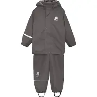 CeLaVi Basic Rainwear Set -Solid Pu - Grey - 98-104