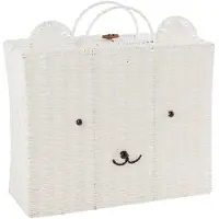 J-Line Basket Suitcase Synthetic White Large - White - ONE SIZE