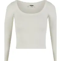 Urban Classics Organic Rib Wide Neck Pitkähihainen T-paita