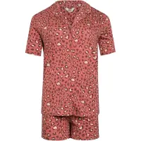 Dagi Pyjamashortsit roosa / punainen / tummanpunainen