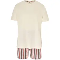 Dagi Lyhyt pyjama vaaleabeige / harmaa / punainen / musta