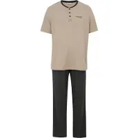 Dagi Pitkä pyjama kivenharmaa / musta