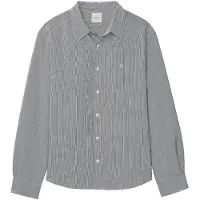 Calvin Klein Ls Yd Stripe Seersucker Classic - Grey - M
