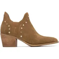 Carmela for woman. 16314702-CAMEL Leather Ankle Boots 163147 brown (38), 5 to 8 cm, Split Leather, None, Casual