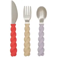 OYOY mini Mini Mellow lasten aterimet, lavender/vanilla/red