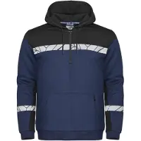 Projob 7104 Hoodie 1/2 Zip 7104 Hoodie 1/2 Zip 9910-Viz Navy/Black S