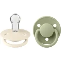 BIBS Pacifier De Lux Silicone Onesize 2 kpl ? Ivory/Sage