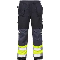 Fristads Palosuojatut Flamestat high vis rakentajan housut lk 1 2074 ATHS Huomiokeltainen/Laivastonsininen C156