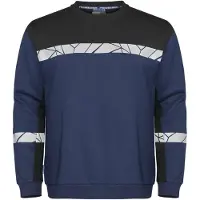 Projob 7101 Sweatshirt 7101 Sweatshirt 9910-Viz Navy/Black M