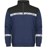 Projob 7102 Sweatshirt 1/2 Zip 7102 Sweatshirt 1/2 Zip 9910-Viz Navy/Black XL