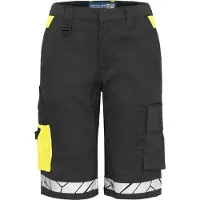 Projob 7514 Work Shorts Women Black/Yellow C38