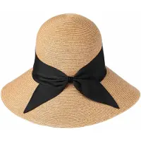 Salon Lakkitehdas straw hat bow upf50+