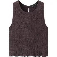 Mango Honeycomb Lyocell Top - Brown - XS