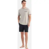 Dagi Lyhyt pyjama vaaleanharmaa / musta