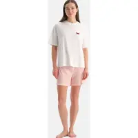 Dagi Pyjamashortsit roosa / roosa / punainen / valkoinen