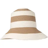 Salon Straw Bucket Hat Stripe naisten olkihattu