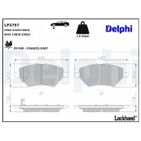 Delphi Jarrupalasarja (4kpl), levyjarru LP3797
