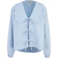 Lindex Pyjama Shirt In Seersucker - Blue - XS