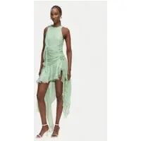 Bardot Ivana High Low Mini Dress - Green - M