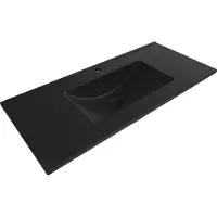 Mexen Atena Työtasoon upotettu pesuallas 101 x 46 cm, musta matta - 25011070