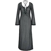 Triumph Beach Mywear Crochet Long Dress Lsl - Black - 40