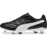 Puma King Liga Sg - Musta/valkoinen/hopea - Pehmeä Nurmi (Sg), koko 44