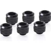 Alphacool Eiszapfen PRO 13mm HardTube Fitting G1/4 - Deep Black -putkiliitinsarja (6-pack)