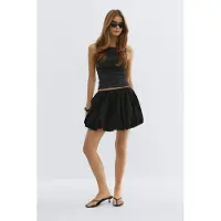 Gina Tricot  - Balloon skirt - minihameet - Musta - XS - Naiset