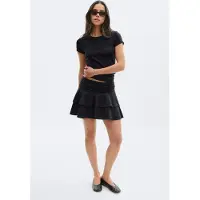 Gina Tricot Mini Frill Skirt - Black - XS