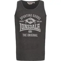 Lonsdale Paita 'London Pilton' antrasiitti / vaaleanharmaa