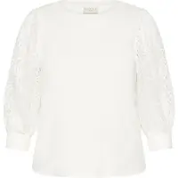 KAFFE CURVE Kcbella Lace T-Shirt - White - M