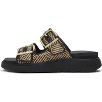 FitFlop for woman. A2Q-001 Gen-FF Gen-FF Buckle Sandals in printed leather (40), Brown, 1 to 3 cm, None, Casual
