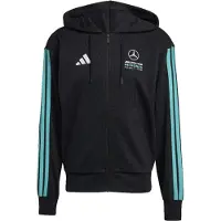 Adidas Urheilullinen collegetakki 'MERCEDES - AMG PETRONAS FORMULA 1 TEAM DNA FULL ZIP' vesi / musta / valkoinen