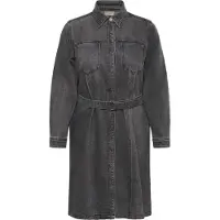 KAFFE CURVE Kcally Denim Dress - Black - 48