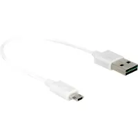 DeLOCK – Cable EASY-USB 2.0 Type-A male > EASY-USB 2.0 Type Micro-B male 0,2 m white (84805)