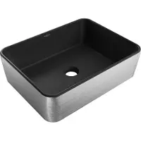 Mexen Catia tason päälle asennettava pesuallas 48 x 37 cm, musta matta/hopeinen viivakuvio - 21314873