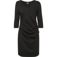 Kaffe Kaindia V-Neck 3/4 Sl Dress - Black - XL