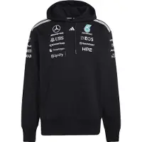 Adidas Urheilullinen collegepaita 'Mercedes-AMG Petronas Formula 1 Team' vaaleansininen / musta / valkoinen
