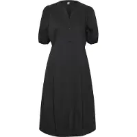 Culture Cuantoinett Ss Placket Dress - Black - M