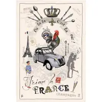 Maison Vivaraise - Keittiöpyyhe 48x72 cm France Panorama