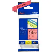 Brother TZ441 / TZe-441 Black on Red Ribbon (18mm x 8m)