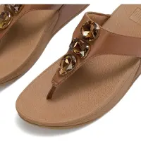 FitFlop Lulu Ultra-Jewel Toe-Post Sandals - Brown - 41