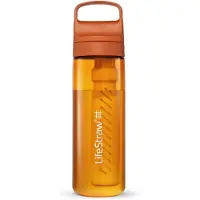 LifeStraw Go Kyoto Orange GO-650ML-ORG BPA-Free Plastic, water bottle with 2-stage filter, 650 ml