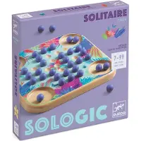 Djeco Peli Solitaire Sologic Klassinen Peli Pelilaudalla ja Palloilla Djeco