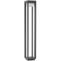 PRIOS Led pylväsvalaisin Gamion , Alumiini/harmaa/sinkki, Alumiini, Moderni